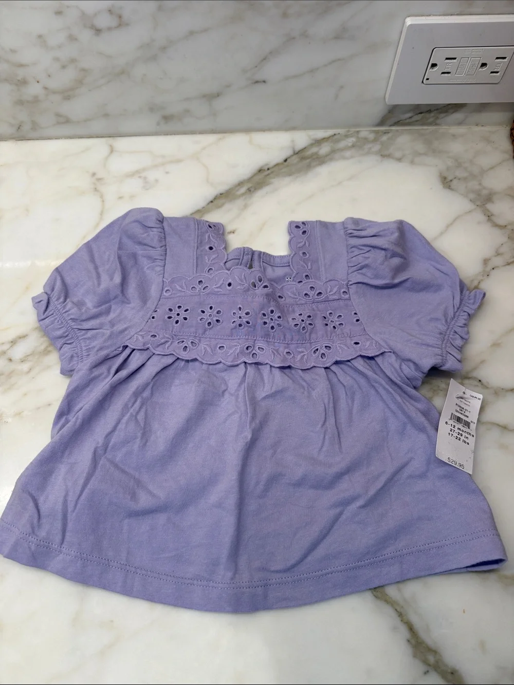 GAP Lavender Eyelet Kids Top